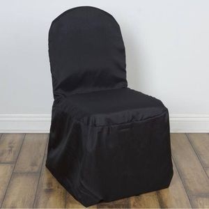 Black polyester chair covers ( 10 chair covers)